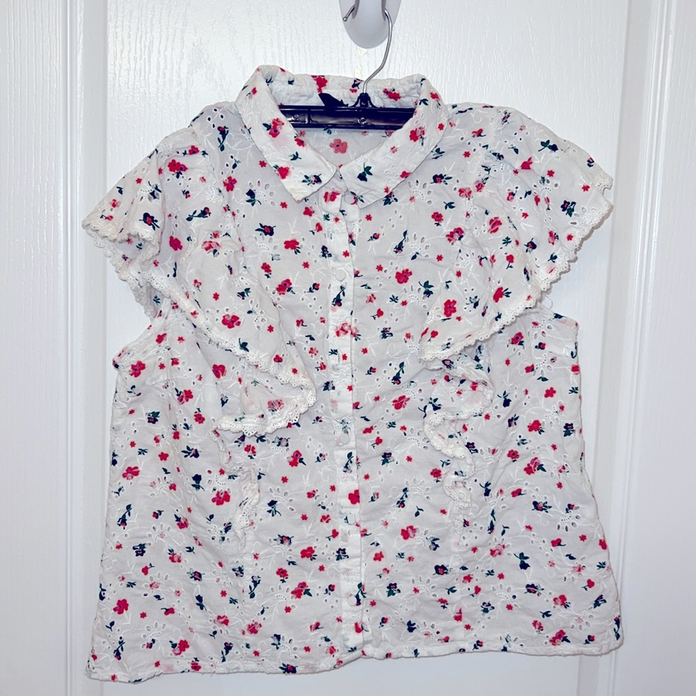 YAS ruffle blouse sz XL